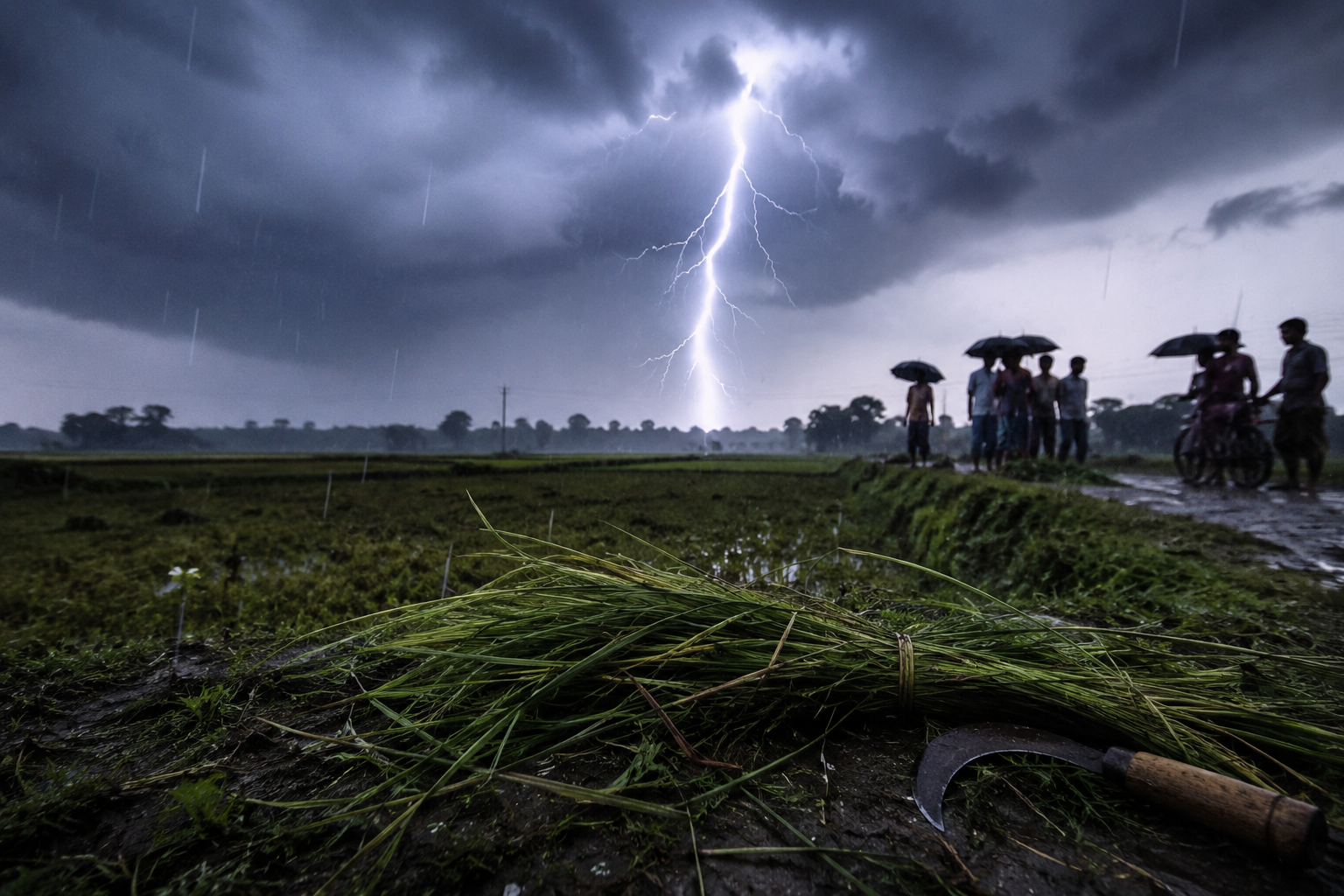 বোদায় বজ্রপাতে কৃষকের মৃত্যু
