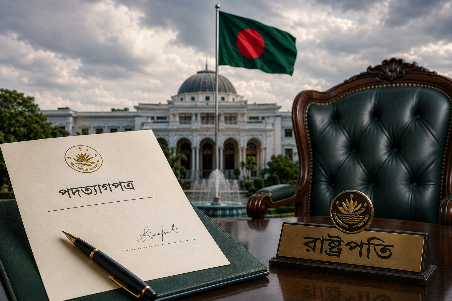 রাষ্ট্রপতি মো. সাহাবুদ্দিন পদত্যাগের প্রতীকী ছবি
