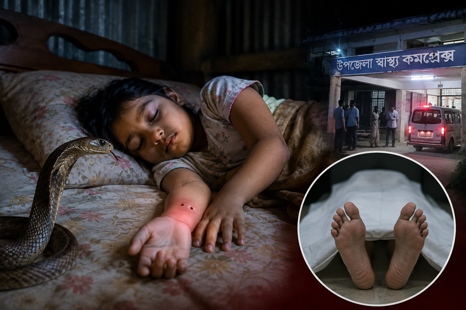 কিশোরগঞ্জে সাপের কামড়ে শিশুমৃত্যুর ঘটনাস্থল