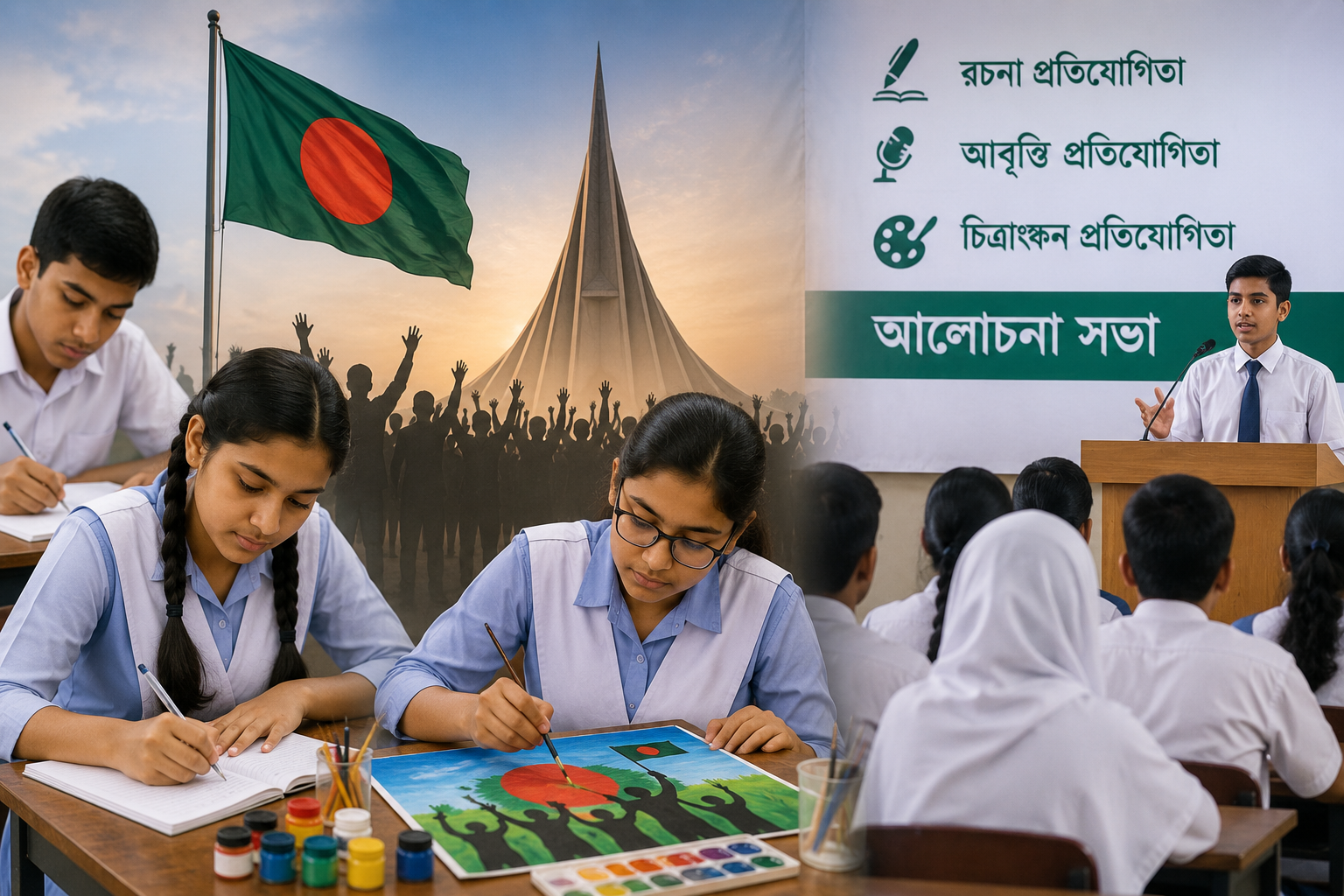 জুলাই গণঅভ্যুত্থান দিবস উপলক্ষে শিক্ষাপ্রতিষ্ঠানে কর্মসূচির প্রতীকী ছবি