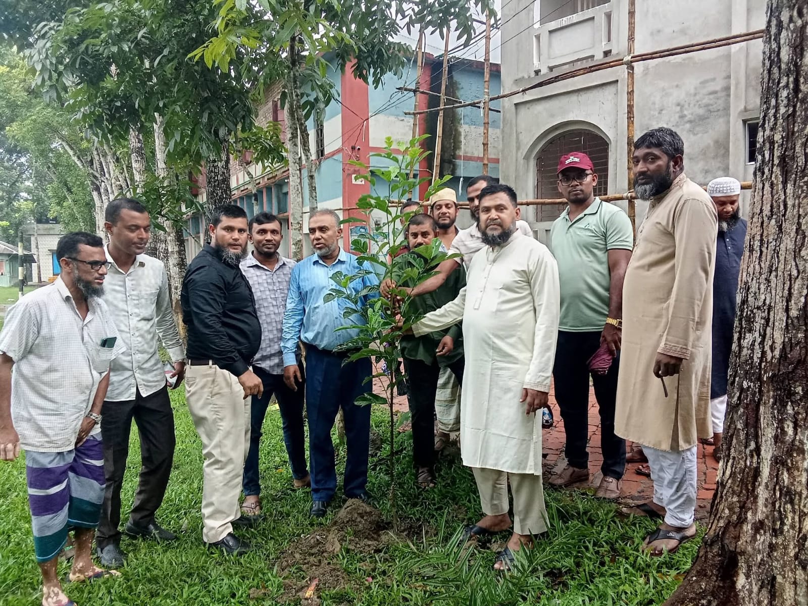 মাটিভাঙ্গায় বৃক্ষরোপণ কর্মসূচি অনুষ্ঠানের দৃশ্য